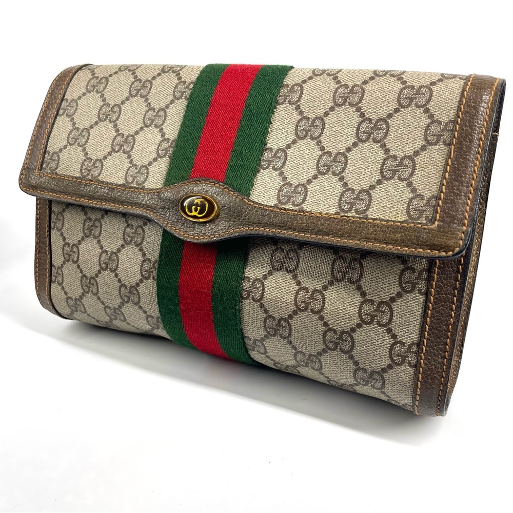 🔴SOLD🔴Gucci Ophidia Sherry Line Supreme GG Monogram Clutch Bag. - Picture 4 of 17